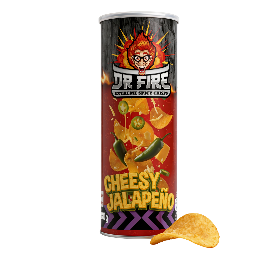 Dr. Fire Crisps Serowe Jalapeño 80 g