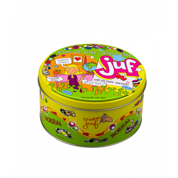 Wypełniona puszka ze słodyczami Wychowawczyni – 500 g