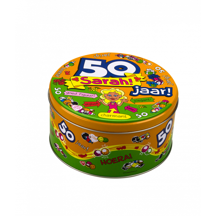 Wypełniona puszka ze słodyczami Sarah – 500 g