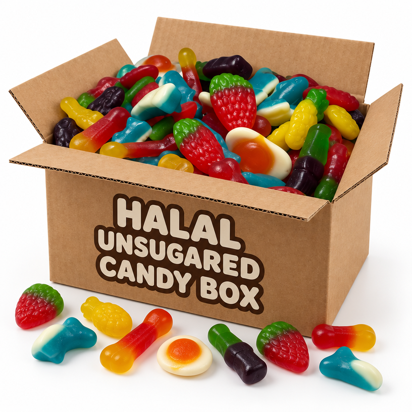 Halal box ze słodyczami bez cukru