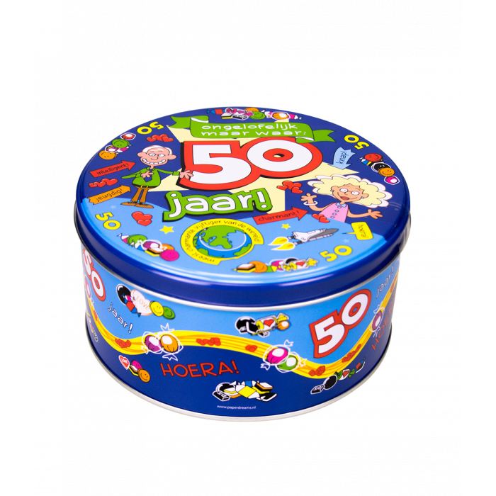 Wypełniona puszka ze słodyczami 50 lat – 500 g