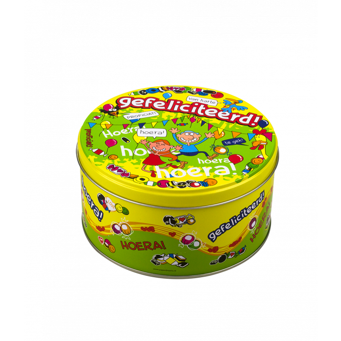 Filled sweet tin congratulations and 500 grams